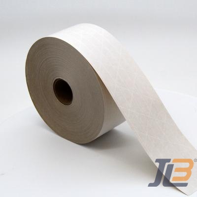 Cinta de Embalaje de Papel Kraft Blanca Resistente con Fibra de Vidrio Activada por Humedad