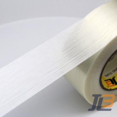 Cinta de embalaje reforzada con fibra de vidrio estirable de grado industrial para agrupar palés