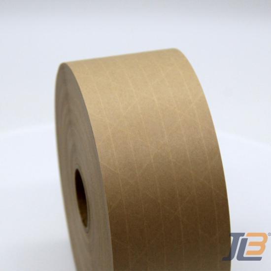Cinta de sellado para cajas de cartón de papel kraft húmedo reforzado con fibra de vidrio de alta resistencia