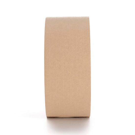 Cinta de papel kraft activada por agua reforzada con fibra de vidrio para sellado de cajas de alta resistencia