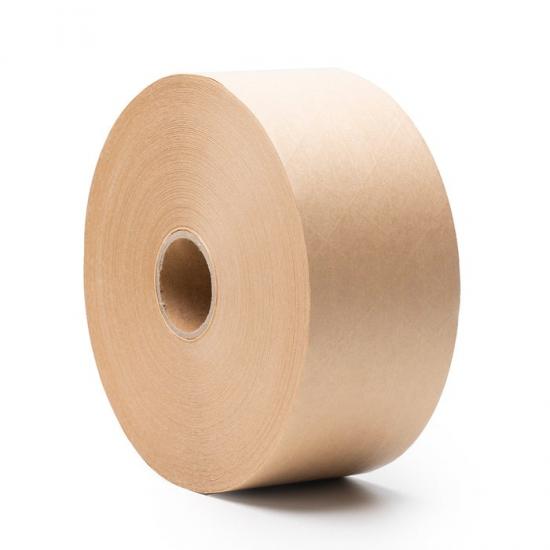 Cinta de papel kraft activada por agua reforzada con fibra de vidrio para sellado de cajas de alta resistencia